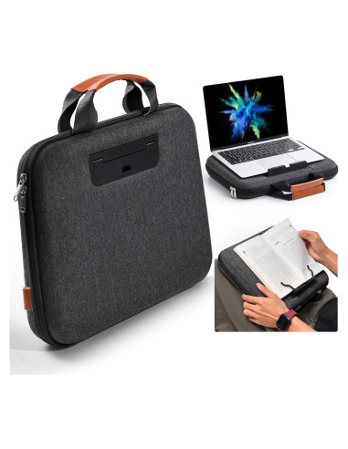 Funda Dura para Laptop 13-14" Nauttxon Impermeable Negra