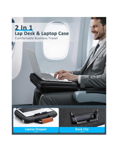 Funda Dura para Laptop 13-14" Nauttxon Impermeable Negra