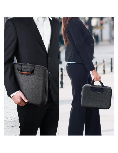 Funda Dura para Laptop 13-14" Nauttxon Impermeable Negra