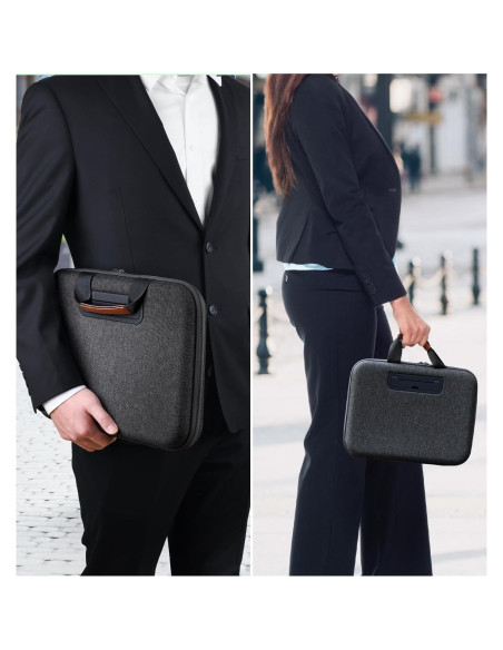 Funda Dura para Laptop 13-14" Nauttxon Impermeable Negra