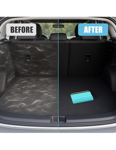 Quitapelos para Mascotas SAMFAT 2-en-1 Azul - Raspador y Cepillo