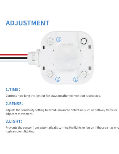 Interruptor de Sensor de Movimiento ECOELER YM2511 360