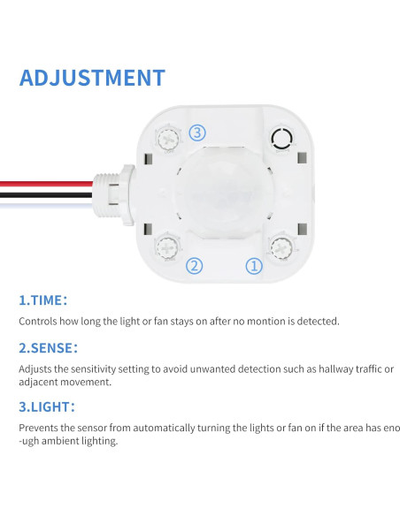 Interruptor de Sensor de Movimiento ECOELER YM2511 360