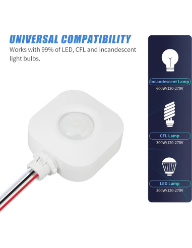 Interruptor de Sensor de Movimiento ECOELER YM2511 360