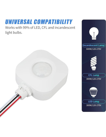 Interruptor de Sensor de Movimiento ECOELER YM2511 360