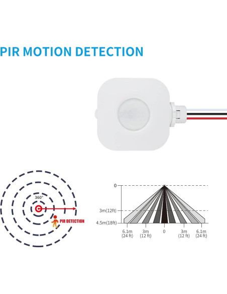 Interruptor de Sensor de Movimiento ECOELER YM2511 360