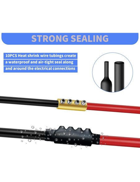 Kit de Conectores de Cable 6 AWG Onfunlee 10 Pcs 80A