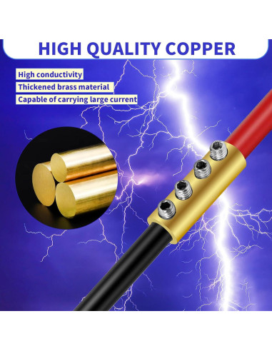 Kit de Conectores de Cable 6 AWG Onfunlee 10 Pcs 80A
