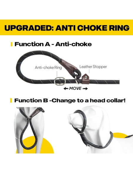 Correa Deslizante Fida para Perros Grandes 1,27cm x 1,83m