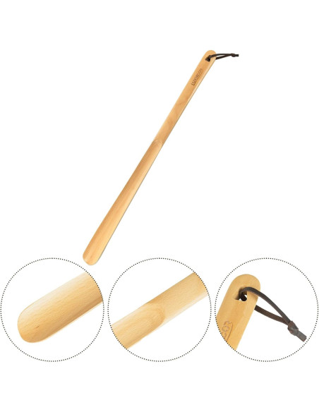 Cuchara de Zapato de Madera Luxdecor 60cm Mango Largo Haya