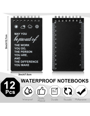 24 Pcs Cuadernos Impermeables y Bolígrafos Multiherramienta Gueevin