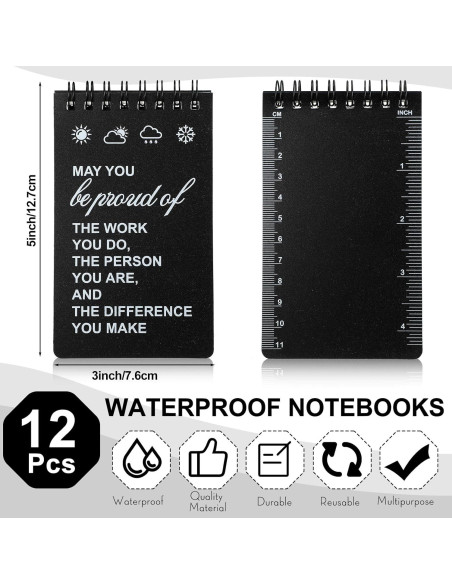 24 Pcs Cuadernos Impermeables y Bolígrafos Multiherramienta Gueevin