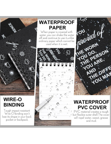 24 Pcs Cuadernos Impermeables y Bolígrafos Multiherramienta Gueevin