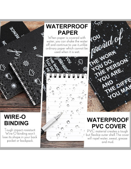 24 Pcs Cuadernos Impermeables y Bolígrafos Multiherramienta Gueevin