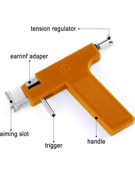 Kit de Perforación de Orejas y Nariz Hicarer con Aretes