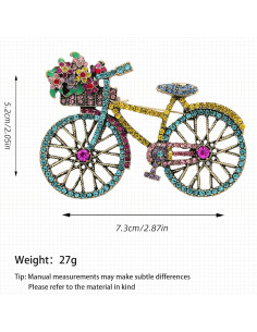 Broche de Cristal Azul Retro Elegante para Mujeres - Joyería de Moda 2