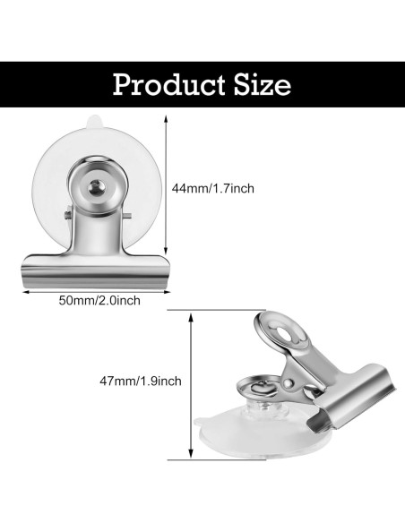 Clip de Ventosa Boao para Colgar Accesorios - 8 Piezas