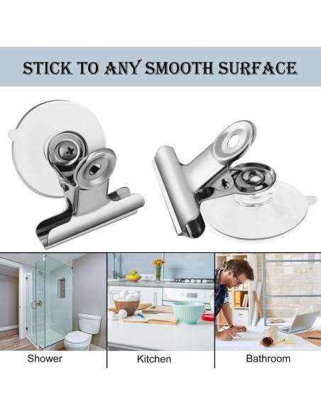 Clip de Ventosa Boao para Colgar Accesorios - 8 Piezas