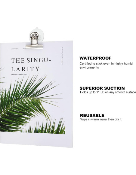 Clip de Ventosa Boao para Colgar Accesorios - 8 Piezas