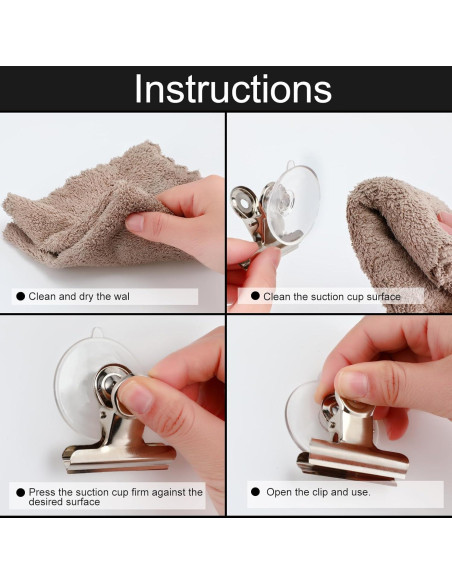 Clip de Ventosa Boao para Colgar Accesorios - 8 Piezas