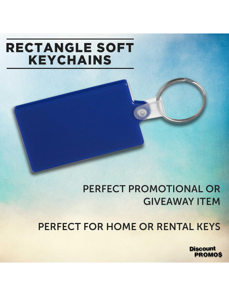 Set de 10 Llaveros Suaves Rectangulares Promocionales Azul Set de 10 Llaveros Suaves Rectangulares Promocionales Azul