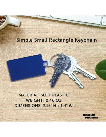 Set de 10 Llaveros Suaves Rectangulares Promocionales Azul Set de 10 Llaveros Suaves Rectangulares Promocionales Azul