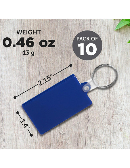 Set de 10 Llaveros Suaves Rectangulares Promocionales Azul Set de 10 Llaveros Suaves Rectangulares Promocionales Azul