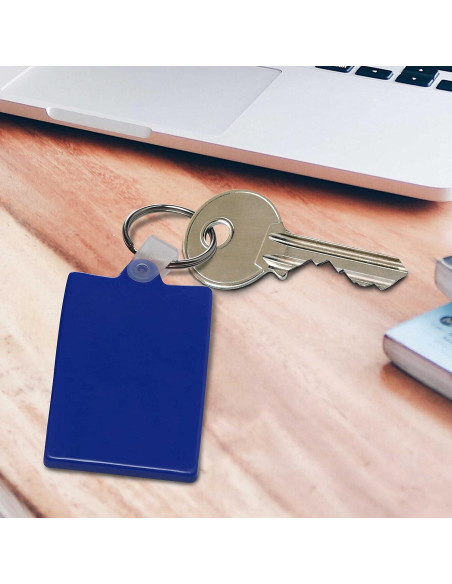 Set de 10 Llaveros Suaves Rectangulares Promocionales Azul Set de 10 Llaveros Suaves Rectangulares Promocionales Azul