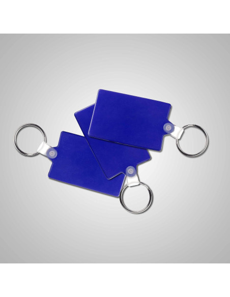 Set de 10 Llaveros Suaves Rectangulares Promocionales Azul Set de 10 Llaveros Suaves Rectangulares Promocionales Azul