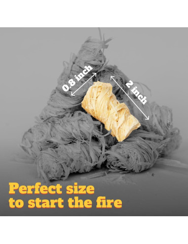 25 Encendedores de Fuego Ecológicos GoGrillz - Lana de Pino y Cera Natural