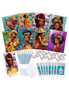 Kit de Pintura Tenceur 72 Piezas Lienzos Pre Dibujados 20x25cm