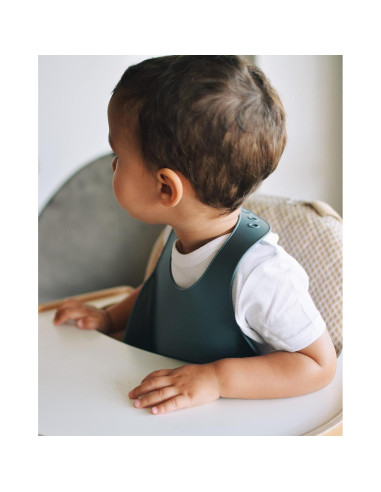 Babero de Silicona BEABA con Recogedor para Bebés - Carbón