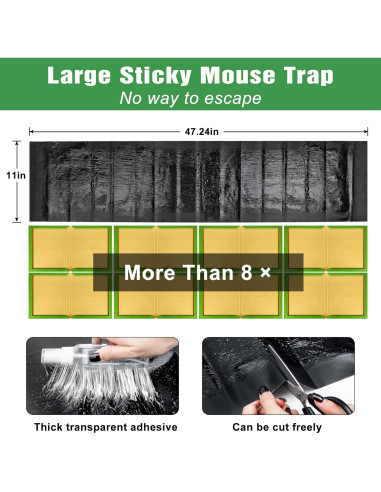 Trampas Adhesivas para Ratones Wanqueen 10 Piezas 119.9x27.9cm