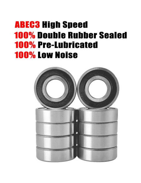 Rodamientos Donepart 100-Pack 608 Pre-Lubricados 8x22x7mm