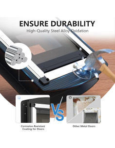 Puerta para Mascotas Sammak Pequeña Acero Doble Aleta 2