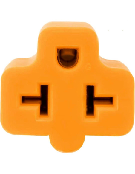 Adaptador de Enchufe CA 15A 125V a 20A 250V Nema 5-15P Amarillo