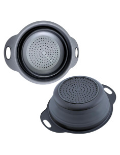 Colador Plegable de Silicona Negro Killer's Instinct 18.5x24.5cm