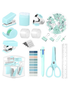 Kit de Suministros de Oficina Mini AuroraY Verde 15 Piezas