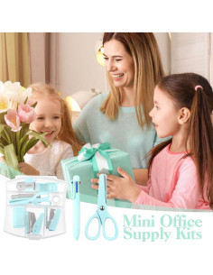 Kit de Suministros de Oficina Mini AuroraY Verde 15 Piezas 2