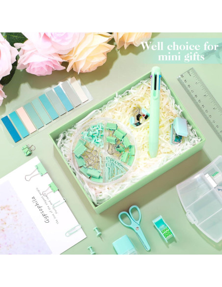 Kit de Suministros de Oficina Mini AuroraY Verde 15 Piezas Kit de Suministros de Oficina Mini AuroraY Verde 15 Piezas