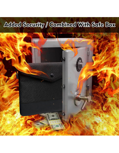 Bolsa Ignífuga Upusa FDB-04 Impermeable 28x19.6cm Negra