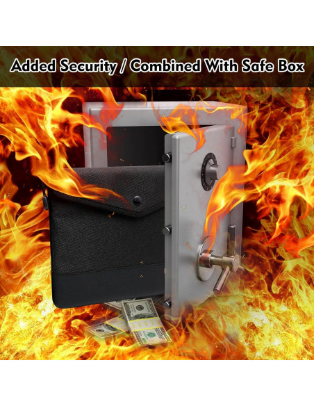 Bolsa Ignífuga Upusa FDB-04 Impermeable 28x19.6cm Negra