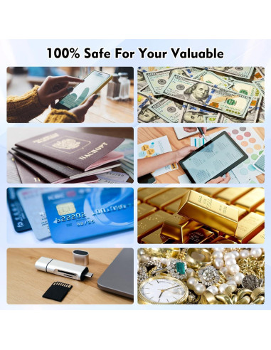 Bolsa Ignífuga Upusa FDB-04 Impermeable 28x19.6cm Negra