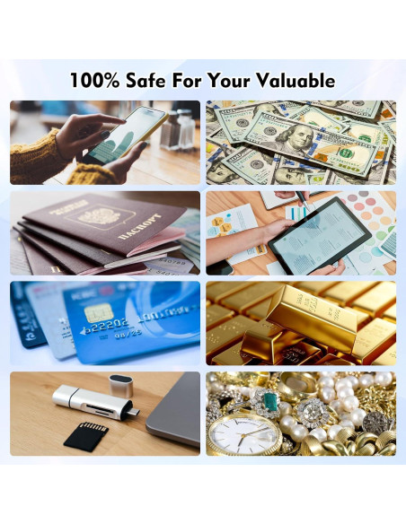 Bolsa Ignífuga Upusa FDB-04 Impermeable 28x19.6cm Negra