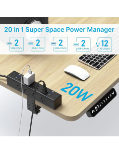 Regleta de Alimentación CCCEI 20W con 12 Salidas y 8 Puertos USB 2