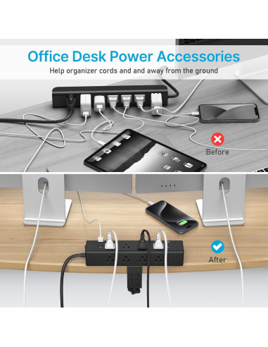 Regleta de Alimentación CCCEI 20W con 12 Salidas y 8 Puertos USB