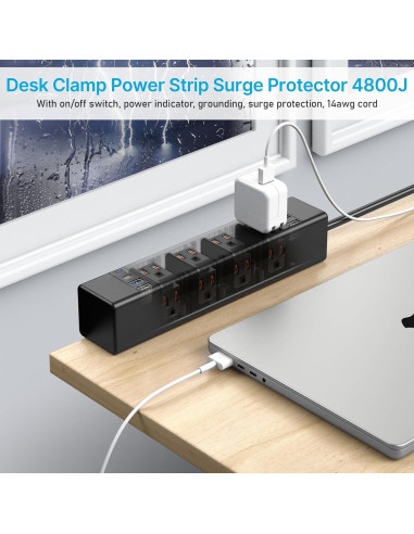 Regleta de Alimentación CCCEI 20W con 12 Salidas y 8 Puertos USB