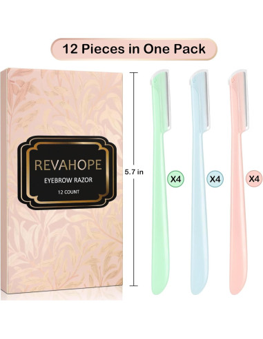 Cuchillas Dermaplane Revahope 12 Piezas para Vello Facial