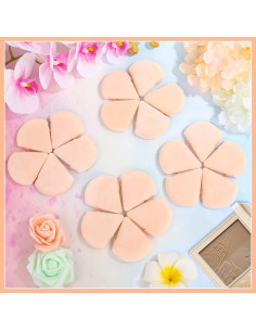 Esponjas de Maquillaje Triangulares Thrilez - 20 Piezas Beige 2