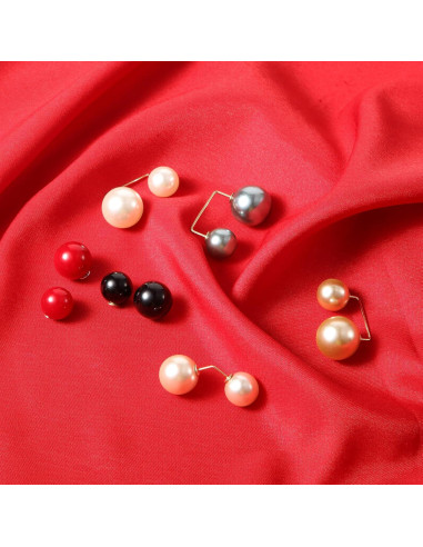 Alfileres de Perlas Artificiales WILLBOND 6 Pcs Elegantes